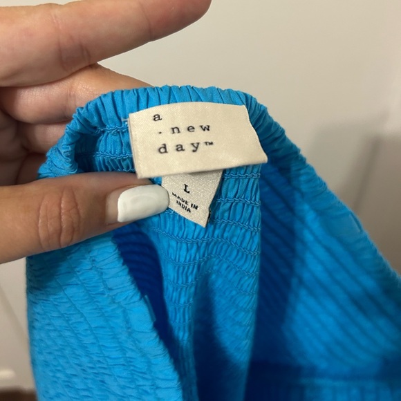 Target “A New Day” blue strapless dress size Large - Picture 2 of 3